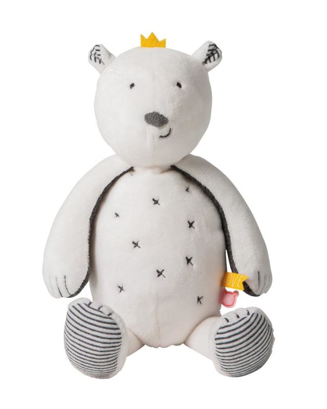  timeless sam lours peluche blanc gris 25 cm 